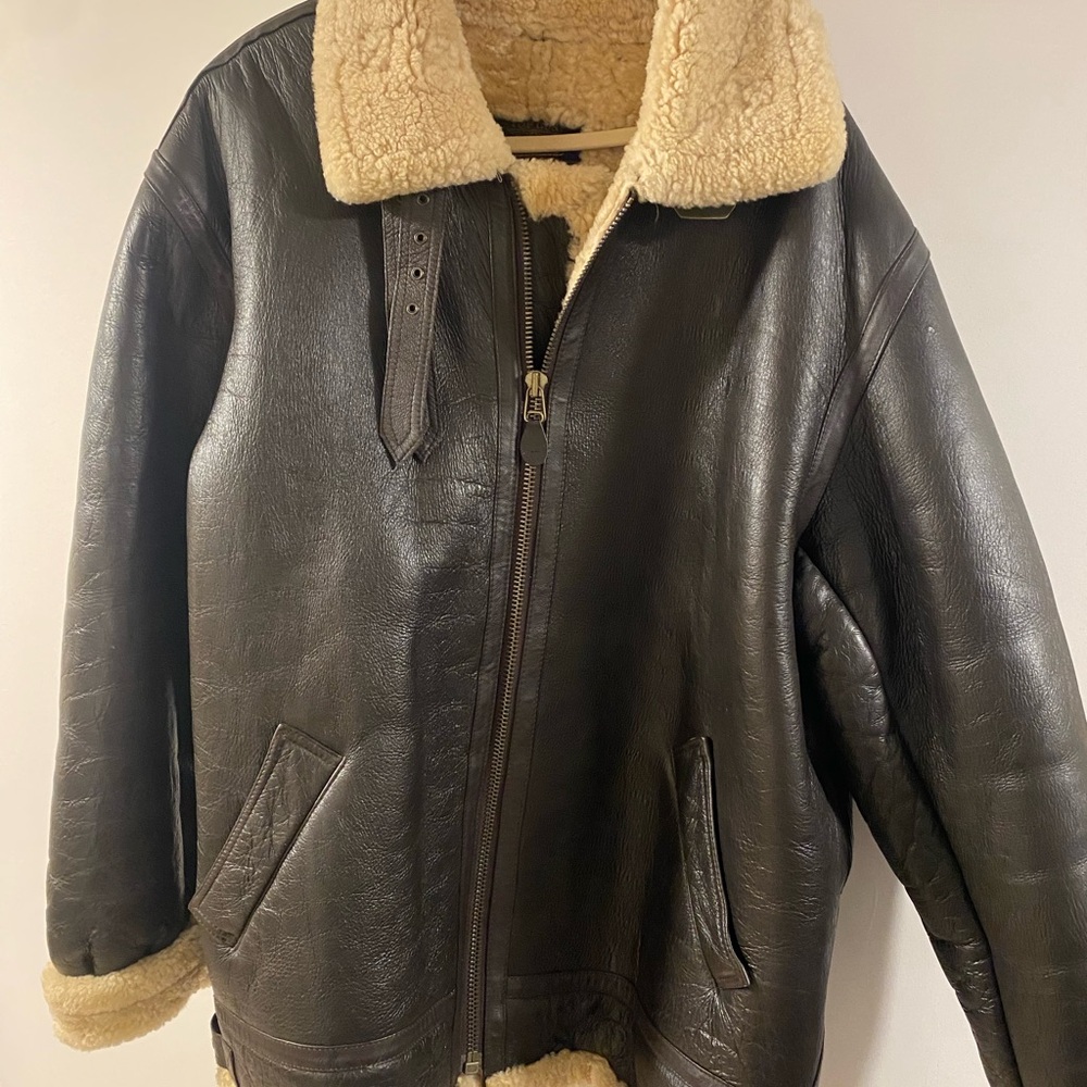 Vintage top gun leather flight jacket Type B-3